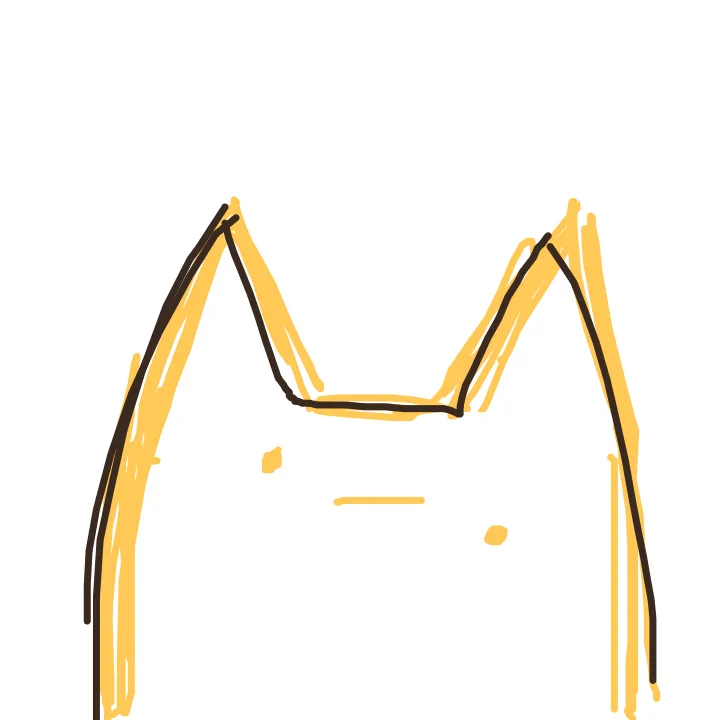 らくがきお題「ねこ」を60秒で描いた手描きのイラスト