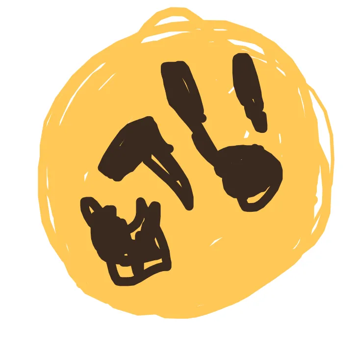 らくがきお題「おつきさま」を60秒で描いた手描きのイラスト